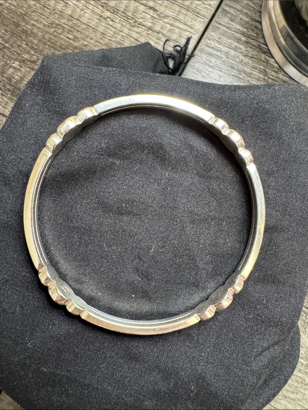 Brighton Silver-Tone Bangle with Clear Crystals - Picture 2 of 3